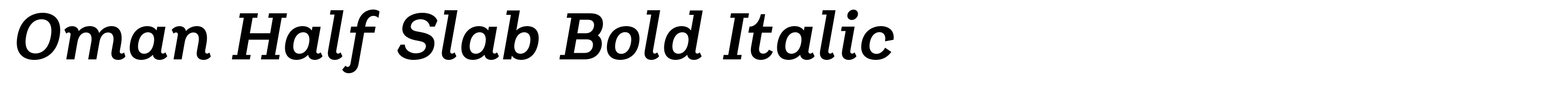 Oman Half Slab Bold Italic